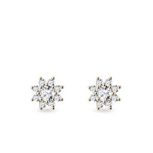 DIAMOND EARRINGS IN YELLOW GOLD - DIAMOND EARRINGS - EARRINGS
