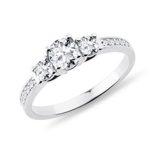 DIAMOND ENGAGEMENT RING IN 14K WHITE GOLD - DIAMOND ENGAGEMENT RINGS - ENGAGEMENT RINGS