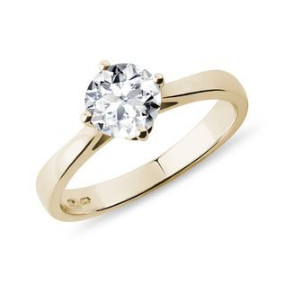 ENGAGEMENT RING WITH 0.8 CT DIAMOND IN YELLOW GOLD - RINGS WITH LAB-GROWN DIAMONDS - ENGAGEMENT RINGS