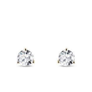 DIAMOND STUD EARRINGS IN 14K GOLD - DIAMOND STUD EARRINGS - EARRINGS