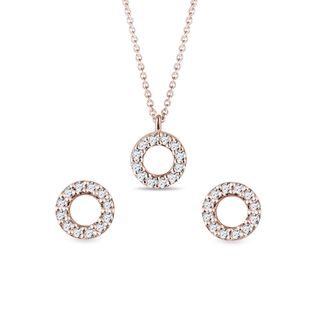 ROSE GOLD CIRCLE JEWELRY SET - DIAMOND SETS - FINE JEWELRY