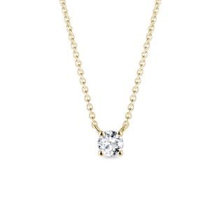 DIAMOND YELLOW GOLD NECKLACE - DIAMOND NECKLACES - NECKLACES