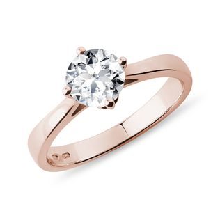 ENGAGEMENT RING WITH 0.8 CT DIAMOND IN ROSE GOLD - RINGS WITH LAB-GROWN DIAMONDS - ENGAGEMENT RINGS