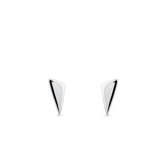 TRIANGULAR EARRINGS IN WHITE GOLD - WHITE GOLD EARRINGS - EARRINGS