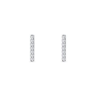 DIAMOND BAR EARRINGS IN WHITE GOLD - DIAMOND EARRINGS - EARRINGS