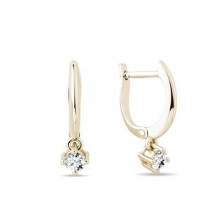 ORIGINAL GOLD HOOP EARRINGS WITH DIAMONDS - DIAMOND EARRINGS - EARRINGS