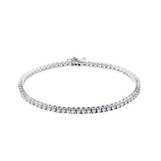 TENISOVÝ NÁRAMEK Z BÍLÉHO 14K ZLATA S DIAMANTY - TENISOVÉ NÁRAMKY - NÁRAMKY