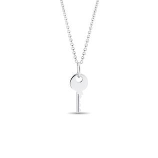 KEY PENDANT OF WHITE GOLD - WHITE GOLD NECKLACES - NECKLACES