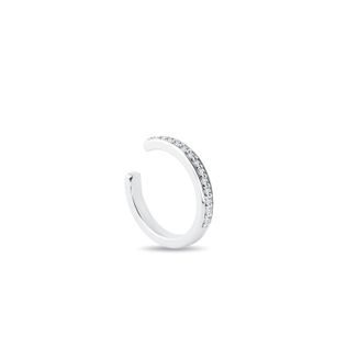 DIAMOND SINGLE CUFF EARRING IN WHITE GOLD - EAR CUFFS - EARRINGS