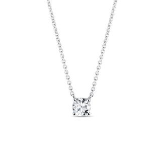 GLITTERING DIAMOND NECKLACE IN WHITE GOLD - DIAMOND NECKLACES - NECKLACES