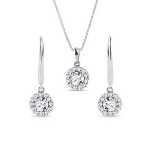 DIAMOND JEWELRY SET IN 14K WHITE GOLD - DIAMOND SETS - FINE JEWELRY