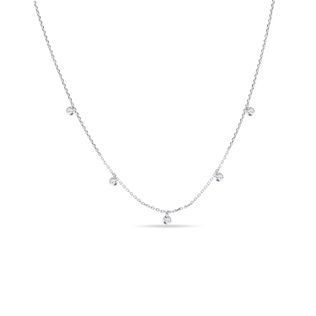 ELEGANT LAB GROWN DIAMOND NECKLACE IN WHITE GOLD - DIAMOND NECKLACES - NECKLACES