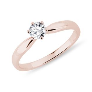 SOLITAIRE ENGAGEMENT RING IN ROSE GOLD - BRILLIANT CUT DIAMOND ENGAGEMENT RINGS - ENGAGEMENT RINGS