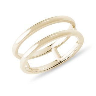 DVOJITÝ PRSTEN VE ŽLUTÉM 14K ZLATA - ZLATÉ PRSTENY - PRSTENY