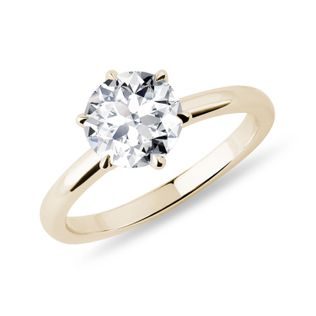 LAB GROWN DIAMOND GOLD ENGAGEMENT RING - RINGS WITH LAB-GROWN DIAMONDS - ENGAGEMENT RINGS