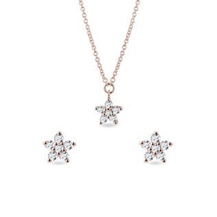 DIAMOND STAR ROSE GOLD JEWELRY SET - DIAMOND SETS - FINE JEWELRY