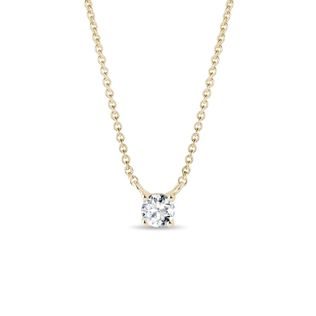 NECKLACE OF YELLOW GOLD WITH DIAMOND - DIAMOND NECKLACES - NECKLACES