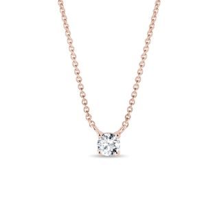 NECKLACE MADE OF ROSE GOLD WITH DIAMOND - DIAMOND NECKLACES - NECKLACES