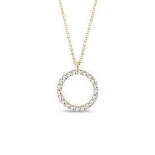 KRUHOVÝ NÁHRDELNÍK ZE ŽLUTÉHO ZLATA S DIAMANTY - NÁHRDELNÍKY S DIAMANTY - NÁHRDELNÍKY