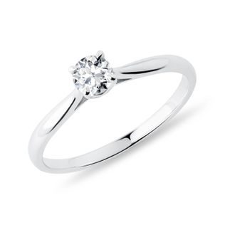 GENTLE RING IN WHITE GOLD WITH BRILLIANT - BRILLIANT CUT DIAMOND ENGAGEMENT RINGS - ENGAGEMENT RINGS