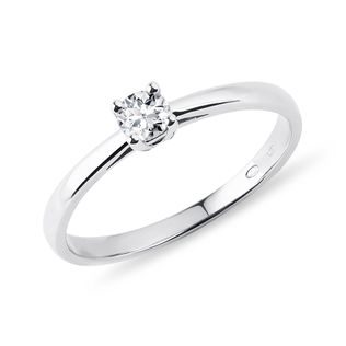 ENGAGEMENT DIAMOND RING IN WHITE GOLD - BRILLIANT CUT DIAMOND ENGAGEMENT RINGS - ENGAGEMENT RINGS