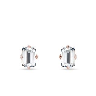 LAB GROWN DIAMOND STUDS IN 14K ROSE GOLD - DIAMOND STUD EARRINGS - EARRINGS