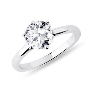 WHITE GOLD LAB GROWN DIAMOND ENGAGEMENT RING - RINGS WITH LAB-GROWN DIAMONDS - ENGAGEMENT RINGS