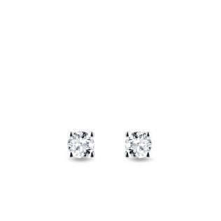 14K WHITE GOLD DIAMOND STUD EARRINGS - DIAMOND STUD EARRINGS - EARRINGS