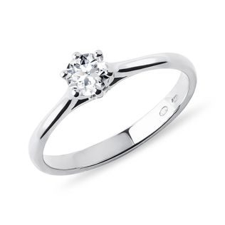 ENGAGEMENT RING WITH A CENTRAL BRILLIANT - BRILLIANT CUT DIAMOND ENGAGEMENT RINGS - ENGAGEMENT RINGS