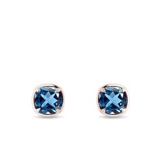 TOPAZ EARRINGS IN ROSE GOLD - TOPAZ EARRINGS - EARRINGS