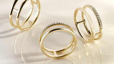 Náušnice, prsten a náramek s kuličkou z bílého zlata - KLENOTA