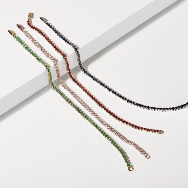 NÁRAMEK S LAB GROWN DIAMANTY V RŮŽOVÉM ZLATĚ - TENISOVÉ NÁRAMKY - 