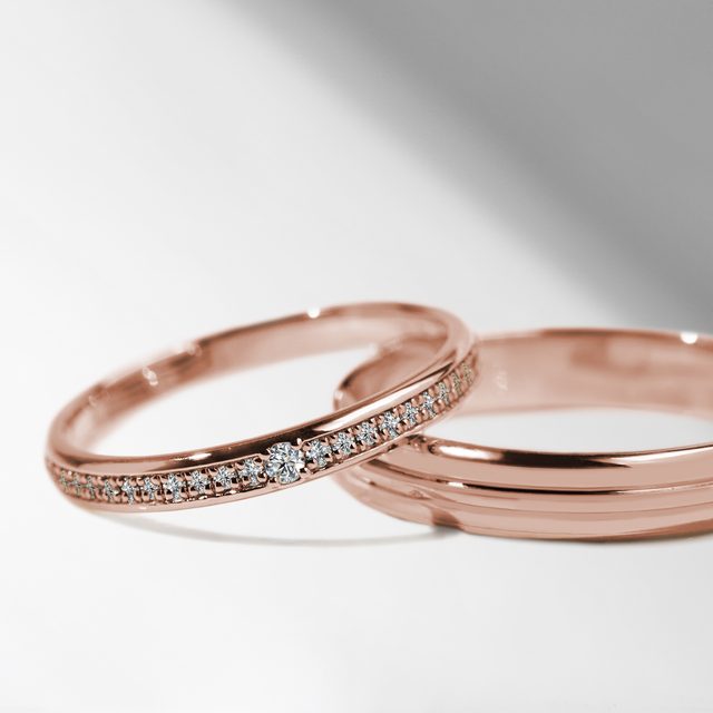 WOMEN'S DIAMOND RING IN ROSE GOLD - WOMEN'S WEDDING RINGS - 