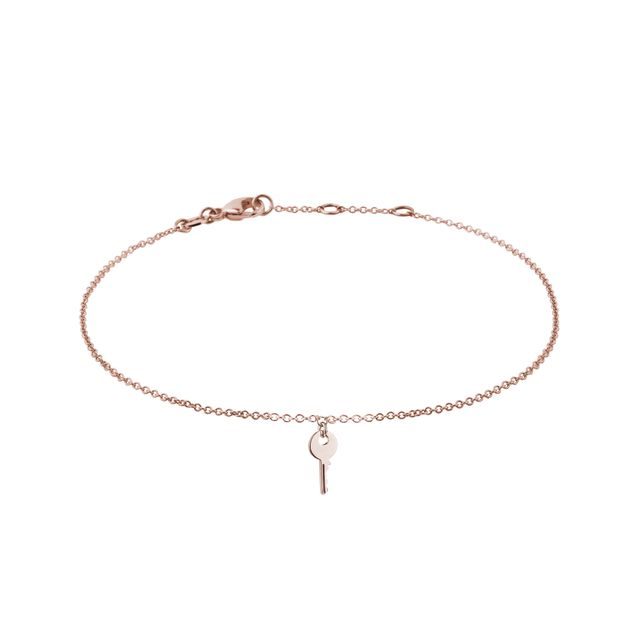 KEY BRACELET IN ROSE GOLD - ROSE GOLD BRACELETS - BRACELETS