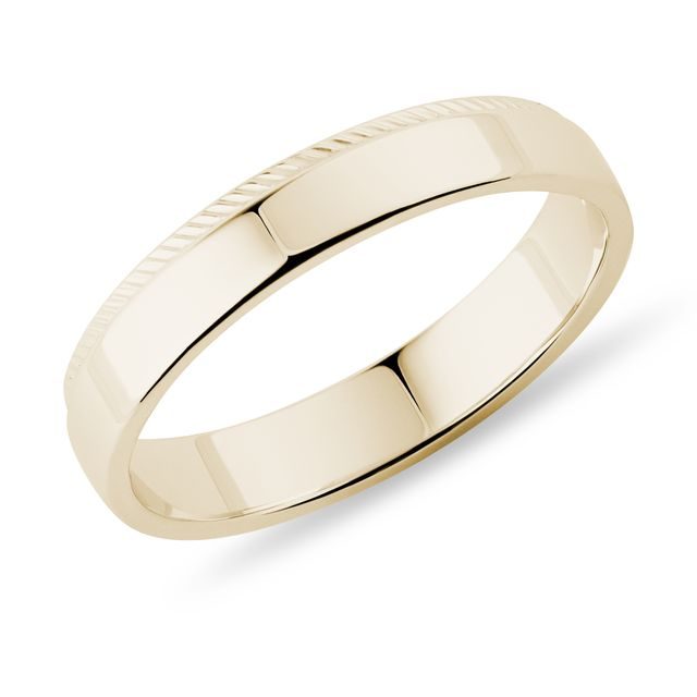 MEN'S MILGRAIN GOLD WEDDING RING - RINGS FOR HIM - WEDDING RINGS