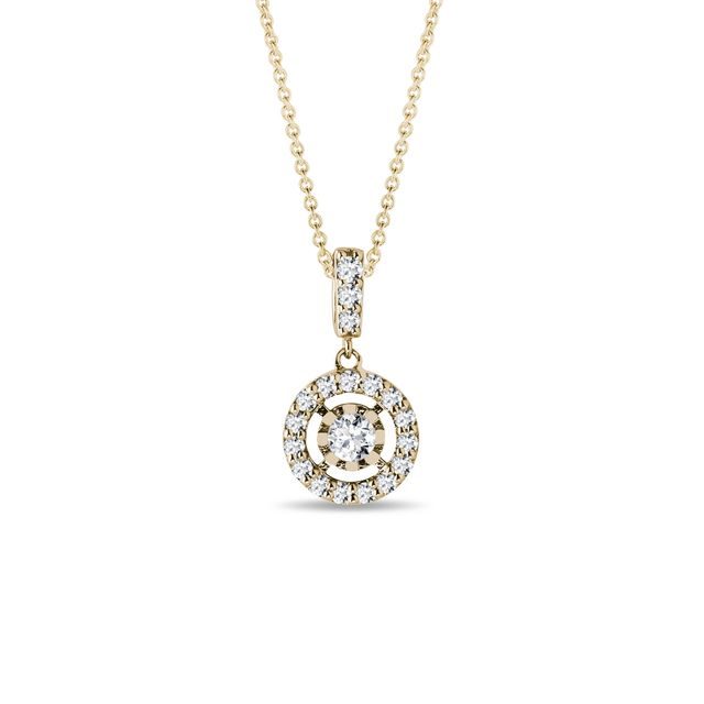NECKLACE WITH BRILLIANTS IN 14K YELLOW GOLD - DIAMOND NECKLACES - NECKLACES