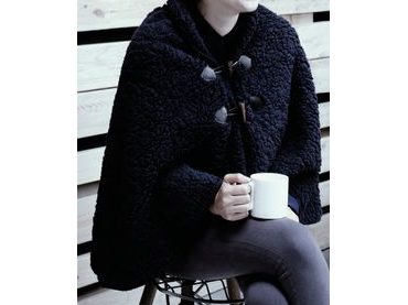 TODAY WINTER SPIRIT pléd / televizní pončo 75x150 cm - tm. modrá