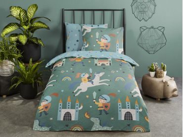 Povlečení Good Morning 100% bavlna Knights 140x200/70x90 cm