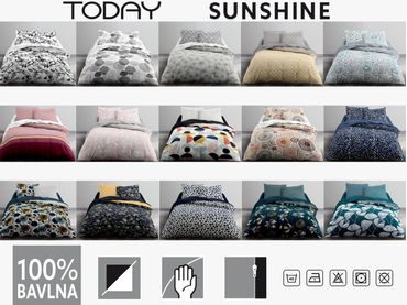 Bierbaum povlečení bavlněný satén 3327 Stripe Yellow 140x200/70x90 cm