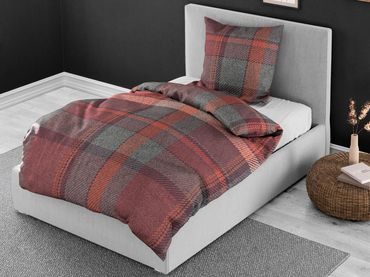 Bierbaum povlečení flanelové 6699 Stripe Olive 140x200/70x90 cm