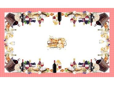 Bavlněný ubrus s 3D tiskem Trattoria