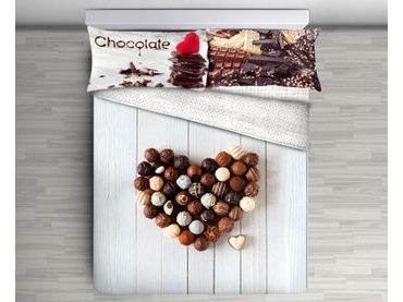 3D italské povlečení 100% bavlna Cioccolato