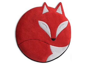 LESCHÍ Hřející polštářek liška Luca 25x25cm červená/černá