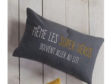 TODAY KIDS dětský polštářek Back to School 30x50 cm - modrošedý