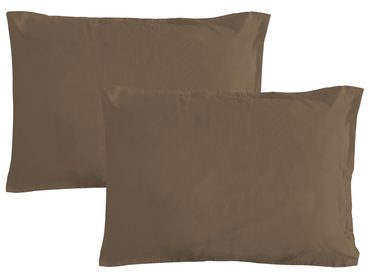 Povlak na polštář italské výroby 100% bavlna - 2 ks tortora