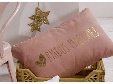 TODAY KIDS dětský polštářek Back to School 30x50 cm - růžový