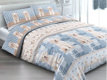 Italské povlečení 100% bavlna Cani - štěňata