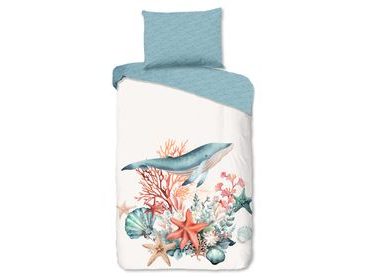 Povlečení Good Morning 100% bavlna Ocean & Whale 140x200/70x90 cm