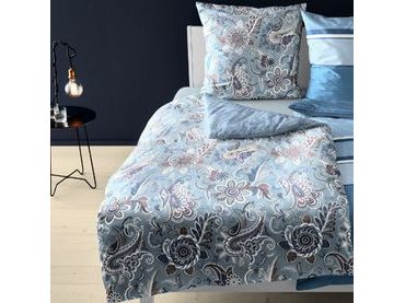 Bierbaum povlečení flanelové 3752 Blue Flowers 140x200/70x90 cm