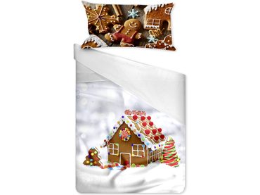 3D italské povlečení 100% bavlna Pan di Zenzero - Perníková chaloupka